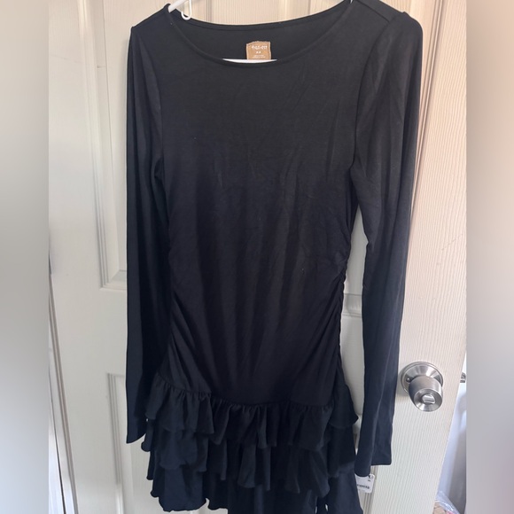 Free People Good Feels Ruffle Long Sleeve Mini NWT - Picture 5 of 14